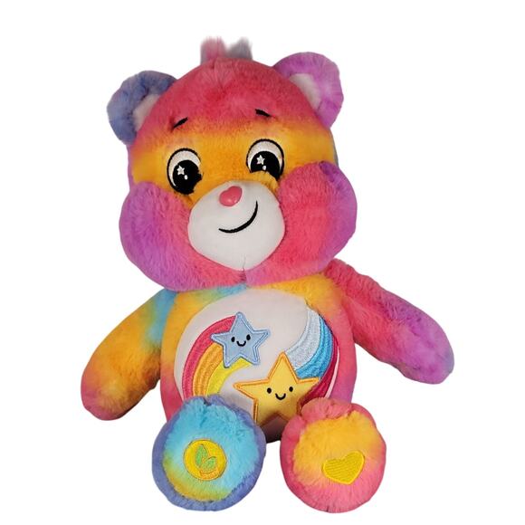 Care Bears Dare to Care Bear 14" Plush 2023 Basic Fun Rainbow Stars Plushy - Picture 12 of 14
